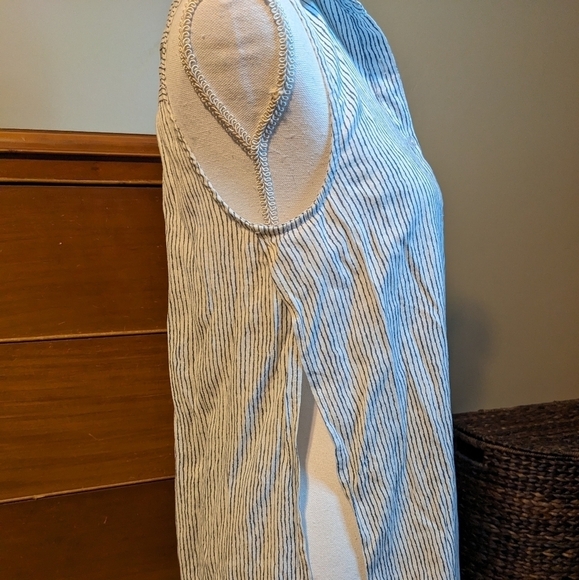 Blu Pepper beach vacation cover up STRIPE SIDE SLITS Delicate Flow Sz Small - Picture 3 of 13